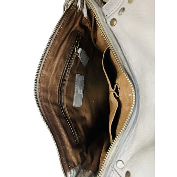 EUC Frye Soraya Saddle Shoulder Crossbody Bag in Ash Gray Studs - Picture 7 of 8